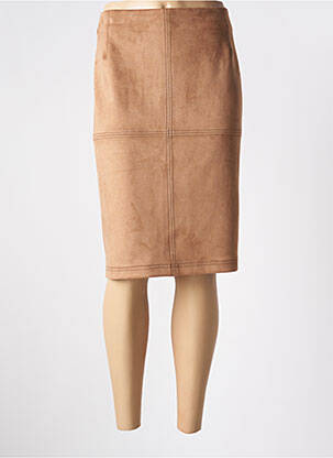 Jupe mi-longue stretch beige BARBARA LEBEK femme