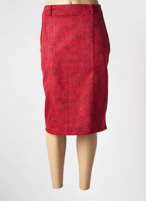 Jupe mi-longue rouge GEVANA pour femme