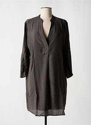Robe courte manches longues manches longues gris TEDDY SMITH femme