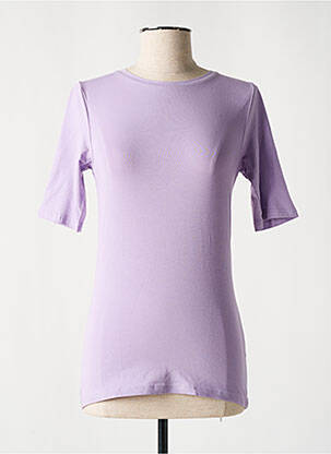 T-shirt stretch manches courtes violet B.YOUNG femme