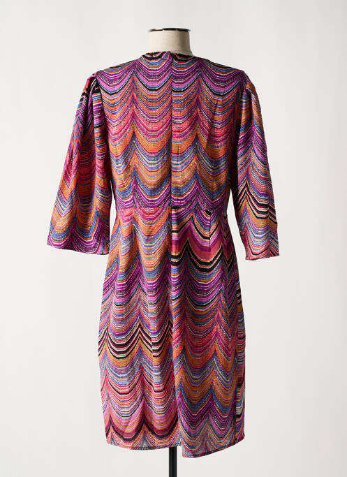 Robe mi-longue manches 3/4 manches 3/4 violet MOLLY BRACKEN femme