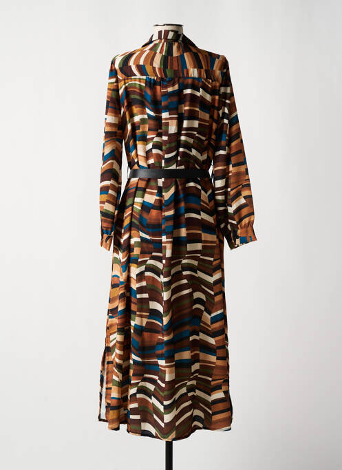 Robe mi-longue marron MY LILI pour femme