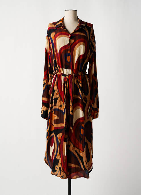 Robe mi-longue orange MY LILI pour femme