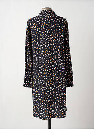 Robe mi-longue coupe fluide manches longues noir MOLLY BRACKEN femme