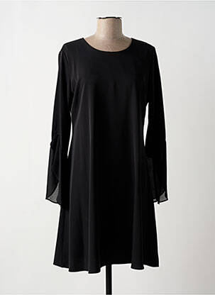 Robe mi-longue manches longues manches longues noir FRACOMINA femme