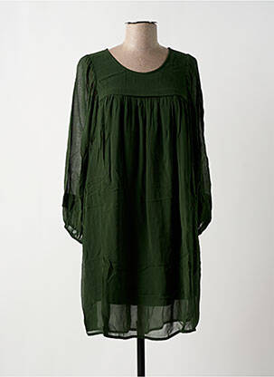 Robe courte coupe évasée manches longues vert FRACOMINA femme