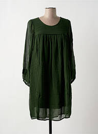 Robe courte coupe évasée manches longues vert FRACOMINA femme