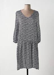 Robe mi-longue manches longues manches longues noir STREET ONE femme