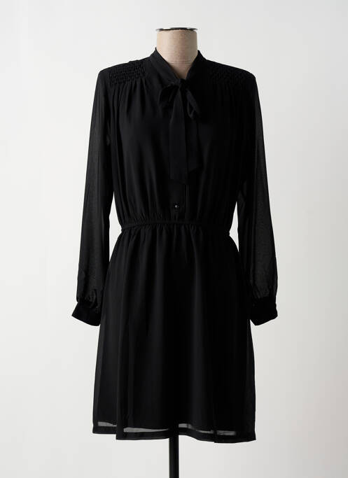 Robe mi-longue manches longues manches longues noir MOLLY BRACKEN femme