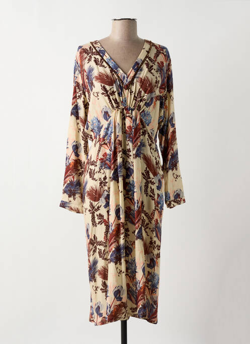 Robe mi-longue beige MOS MOSH pour femme