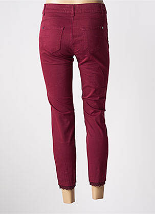 Pantalon 7/8 stretch taille normale rouge FRACOMINA femme