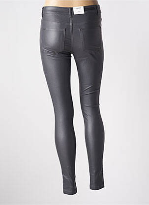 Pantalon slim tissage enduit taille normale gris B.YOUNG femme