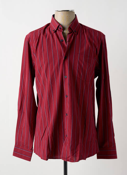 Chemise manches longues rouge CAP 10 TEN pour homme
