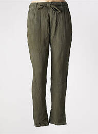 Pantalon droit taille haute taille haute vert TEDDY SMITH femme