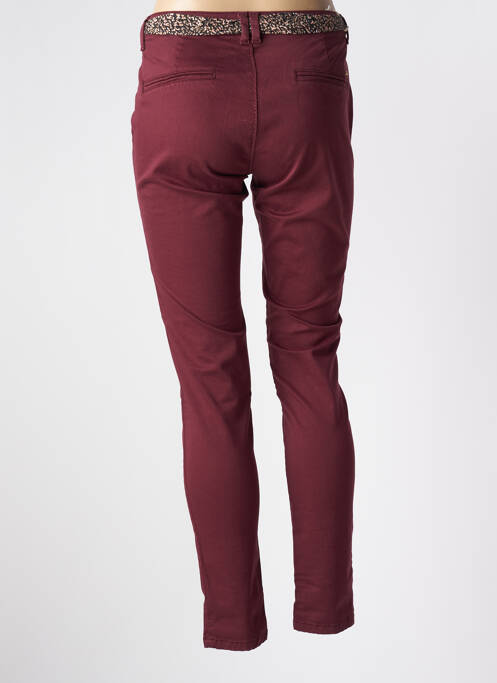 Pantalon chino rouge LE TEMPS DES CERISES pour femme