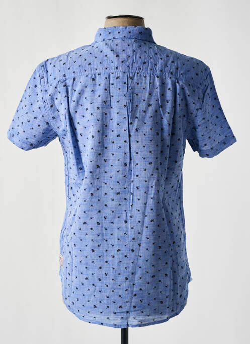 Chemise manches courtes bleu TIMEZONE pour homme