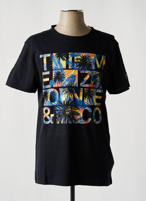 T-shirt noir TIMEZONE pour homme