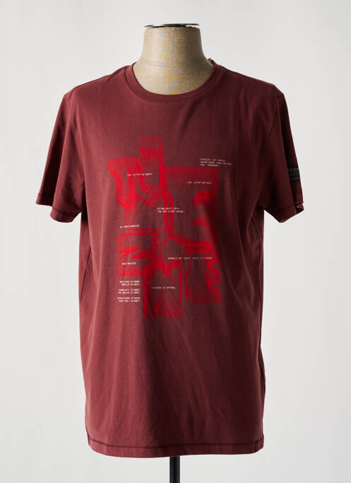 T-shirt rouge TIMEZONE pour homme