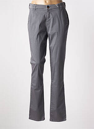 Pantalon chino tissage popeline taille normale gris TBS femme