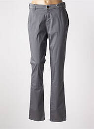 Pantalon chino tissage popeline taille normale gris TBS femme