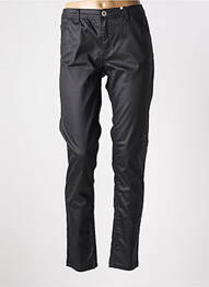 Pantalon slim tissage enduit taille normale noir TBS femme
