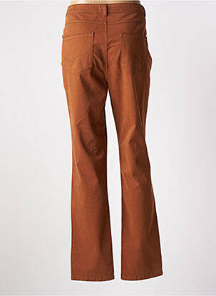 Pantalon slim tissage popeline taille normale marron TBS femme