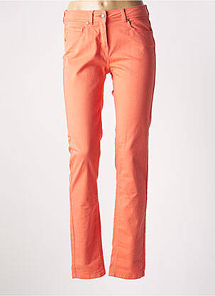 Pantalon slim tissage popeline taille normale orange SAINT JAMES femme