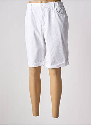 Bermuda taille élastique taille normale blanc TBS femme