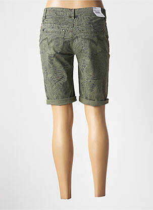 Bermuda tissage popeline taille normale vert TIMEZONE femme