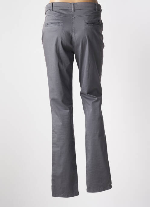 Pantalon chino tissage popeline taille normale gris TBS femme