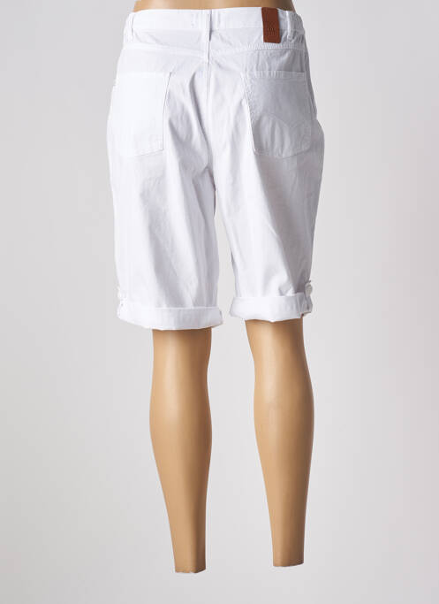 Bermuda taille élastique taille normale blanc TBS femme