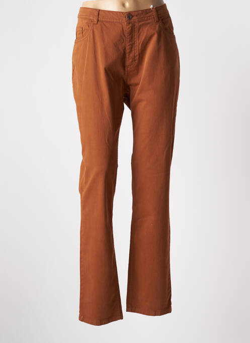 Pantalon slim marron TBS pour femme