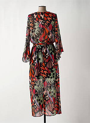 Robe longue manches longues manches longues noir MOLLY BRACKEN femme