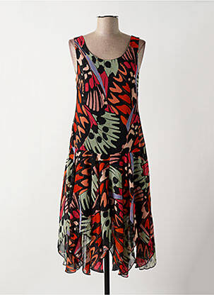Robe mi-longue coupe fluide sans manche noir MOLLY BRACKEN femme