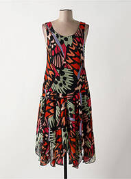 Robe mi-longue coupe fluide sans manche noir MOLLY BRACKEN femme