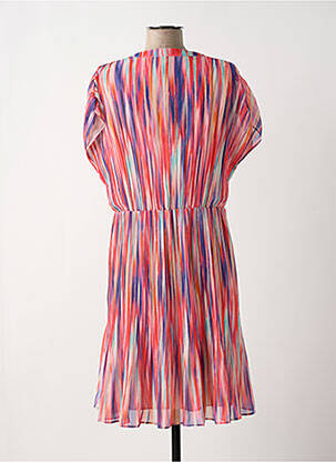 Robe mi-longue coupe fluide manches courtes rose MOLLY BRACKEN femme