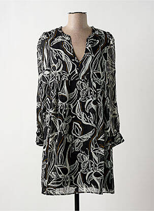 Robe courte coupe fluide manches longues noir LOLA ESPELETA femme