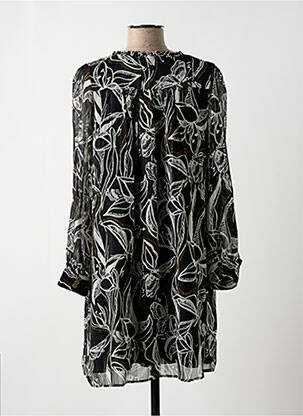 Robe courte coupe fluide manches longues noir LOLA ESPELETA femme