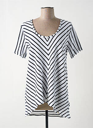 Pull coupe cintrée manches courtes noir TIMEZONE femme