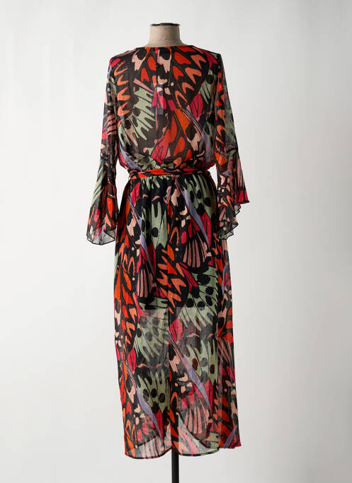 Robe longue manches longues manches longues noir MOLLY BRACKEN femme