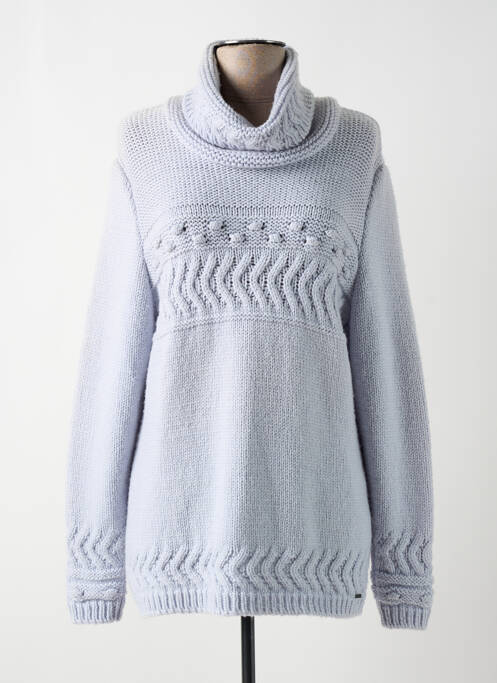Pull col roulé bleu SAINT JAMES pour femme
