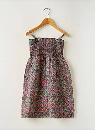 Robe mi-longue fines bretelles fines bretelles noir BOBOLI fille