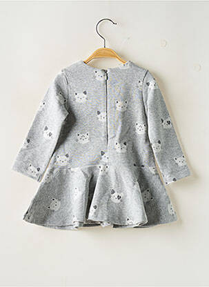 Robe mi-longue col rond manches longues gris MAYORAL fille
