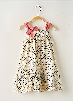 Robe mi-longue fines bretelles fines bretelles beige MAYORAL fille