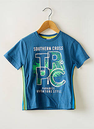 T-shirt coupe droite manches courtes bleu BOBOLI garcon