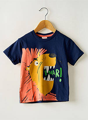 T-shirt coupe droite manches courtes bleu BOBOLI garçon