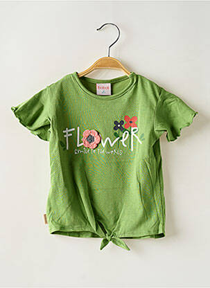 Top manches courtes manches courtes vert BOBOLI fille