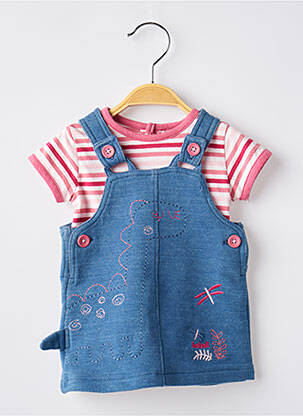 Ensemble robe tissage jersey rose BOBOLI fille