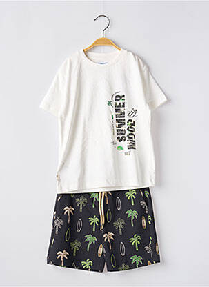 Ensemble short sérigraphie vert MAYORAL garcon