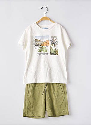Ensemble short tissage jersey vert MAYORAL garcon